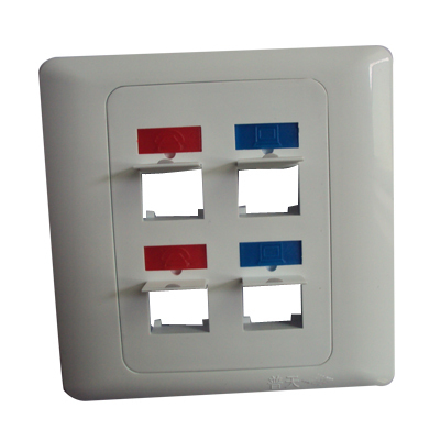 宁波江东凡亿电子科技 专业提供高品质四口网络信息面板